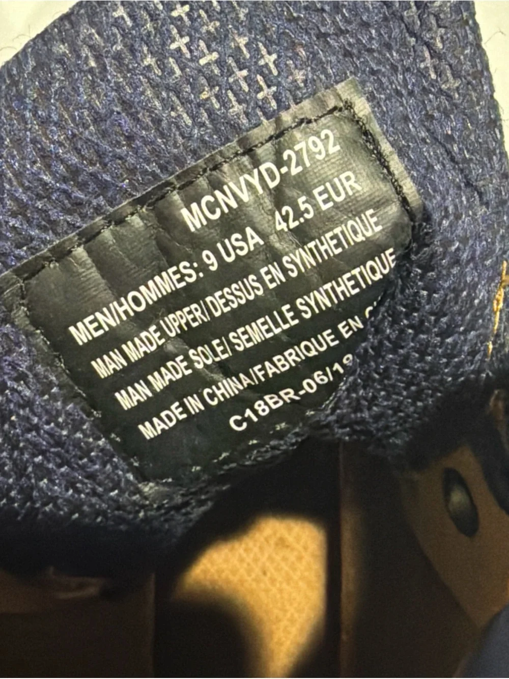 Lugz Tan Work Boots with Navy Collar